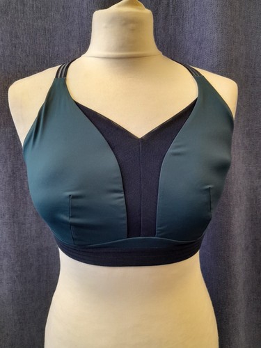 Dark teal navy sports bra - teal, m
