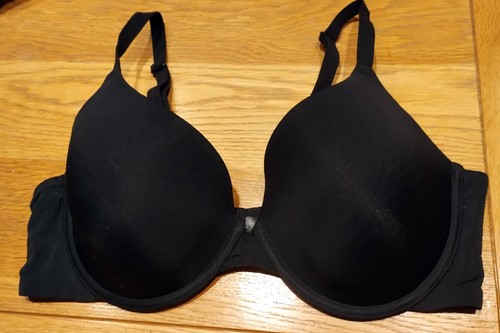 Plain black bra 36c worn - black,